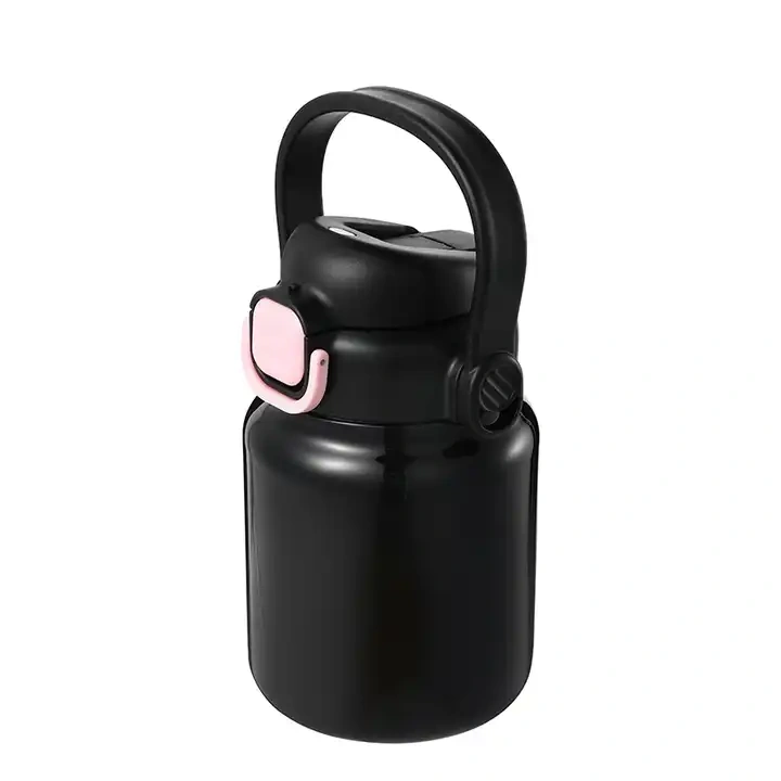 2 in 1 Press Lid Kids Water Bottle Big Capacity Hot Selling BPA Free Stainless Steel Sport Insulated Water Bottle Straw Lid