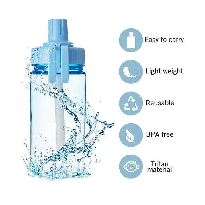 Boba water tumbler Plastic BPA Free Tritan Large Capacity 28oz 32oz 40oz Sport Water Bottle with Straw Lid for Gym