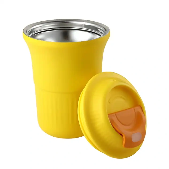 New Design Everich 400ml Special-shaped Stainless Steel Coffee Mug with Lid and Dust Cover