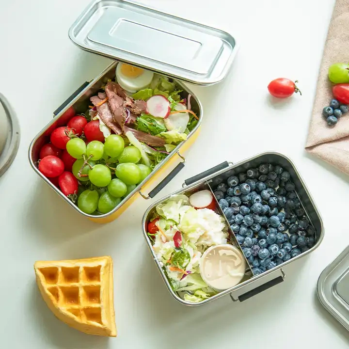 ODM Design Wholesale Easy Clean Stainless Steel Leak Proof Bento Box for Kids and Adults