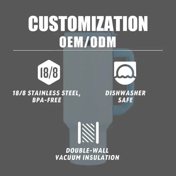OEM 40oz tumbler BPA free Double walled Insulated 18/8 Stainless Steel Vacuum Flask Sport Water Bottle with straw easy carry