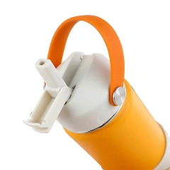 Kids Black to School BPA free LFGB Double walled Insulated Stainless Steel Vacuum Flask Sport Water Bottle with straw easy carry