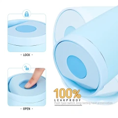 Leaking proof bounce lid easy opening 350ml stainless steel double wall insulated coffee mug for outdoor