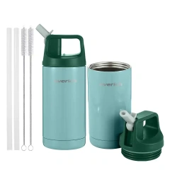 Coffee straw Tumbler Bottle Straw Lid Water Bottle Kids Stainless Steel Double Wall 304 Customized Color Water Bottle