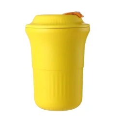 New Design Everich 400ml Special-shaped Stainless Steel Coffee Mug with Lid and Dust Cover