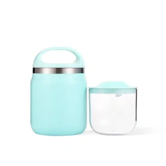 2023 New Design ODM OEM Vacuum Food Thermos with Tritan and Glass Container 600ml