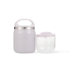 2023 New Design ODM OEM Vacuum Food Thermos with Tritan and Glass Container 600ml