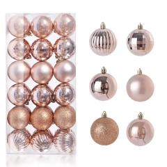 Decorating Christmas Balls Plastic Christmas Silver/Gold/Red Ball navidad Tree Ornaments