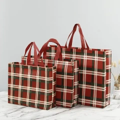 Promotional custom eco-friendly reusable supermarket grocery tote pp laminated non woven shopping tote bag