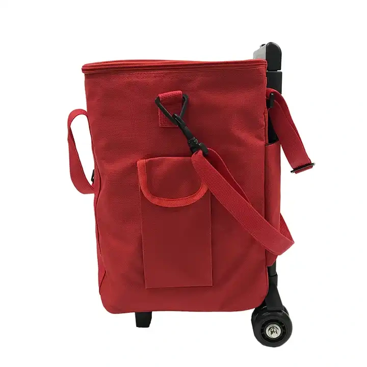Wholesale 600D Polyester wheeled Shopping Trolley Bag Shopping Trolley