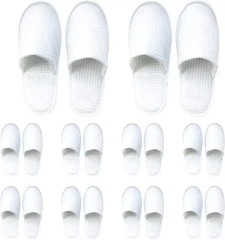 zapatillas White Hotel Spa Slippers Closed Toe Home Guest Slippers for Adult 20 Pairs for Men and Women