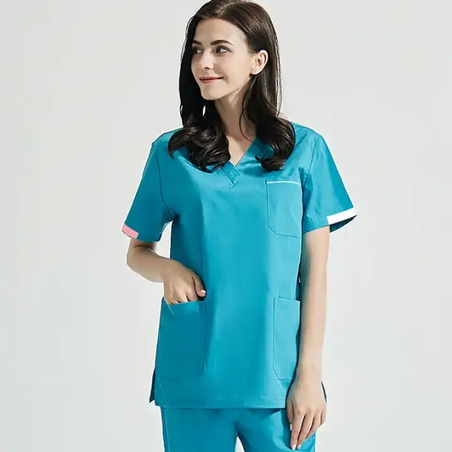 New Design Colorful Unisex Doctor Nursing Suit Medical Scrubs Set Uniform