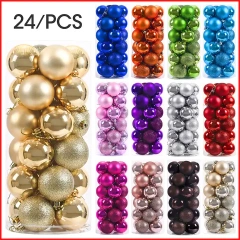 Decorating Christmas Balls Plastic Christmas Silver/Gold/Red Ball navidad Tree Ornaments