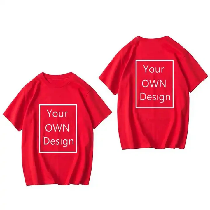 Your OWN Design Black Two Side Business Logo Picture Custom Tee Tshirt Men and Women DIY Cotton T shirt Casual T-shirt