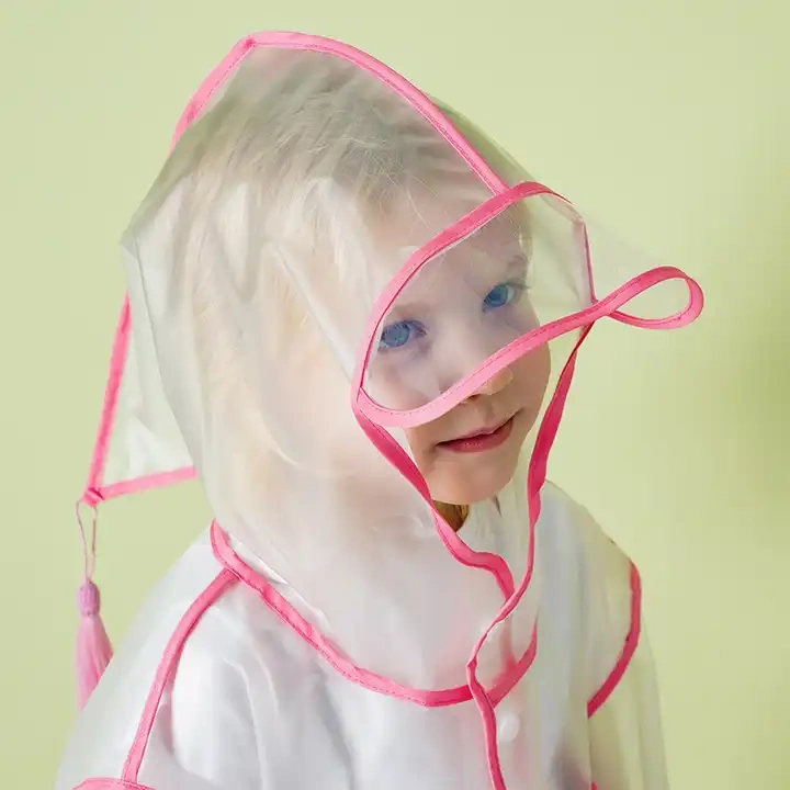 Wholesale waterproof cute design colorful children reusable raincoat and poncho