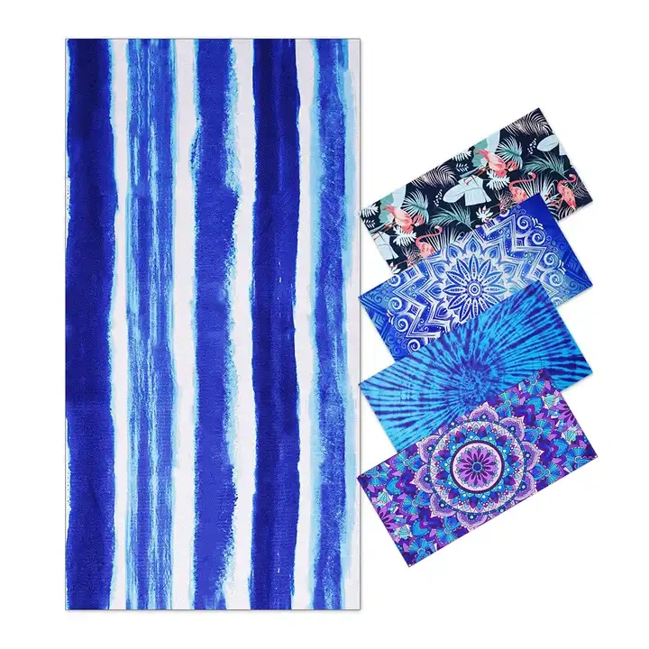Manufacturers promotional digital printed pattern beach towel quick drying sports towel custom logo