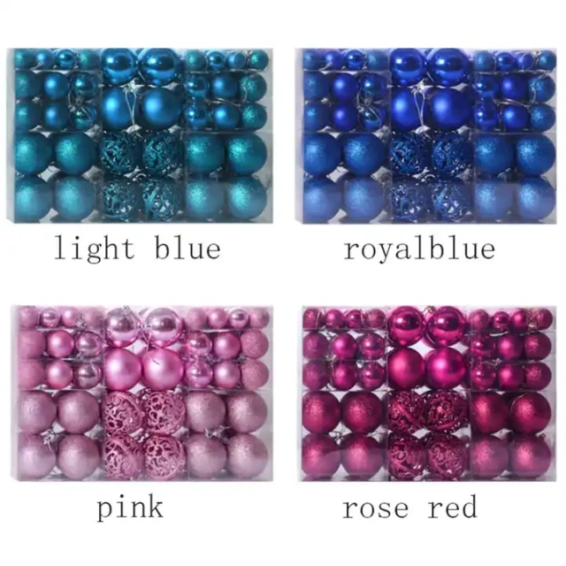 Decorating Christmas Balls Plastic Christmas Silver/Gold/Red Ball navidad Tree Ornaments