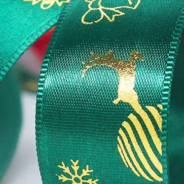 Best Selling Products 2023 100% Polyester Grosgrain Ribbon Christmas Grosgrain Printed for navidad
