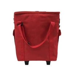 Wholesale 600D Polyester wheeled Shopping Trolley Bag Shopping Trolley