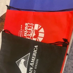 High Quality Recycled Polyester Waterproof Backpack Drawstring Bags for Promotional Gifts