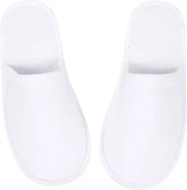 zapatillas White Hotel Spa Slippers Closed Toe Home Guest Slippers for Adult 20 Pairs for Men and Women