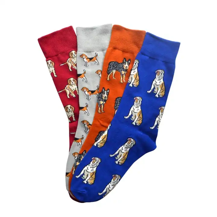 Wholesale apparel accessories custom logo art fancy design women slouch socks