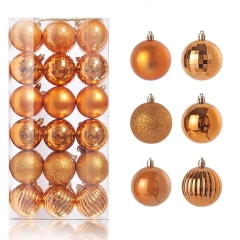 Decorating Christmas Balls Plastic Christmas Silver/Gold/Red Ball navidad Tree Ornaments