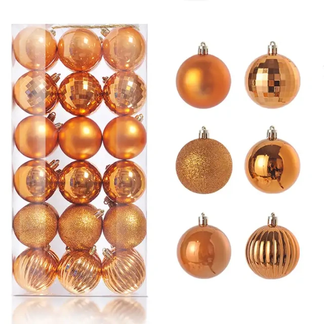 Decorating Christmas Balls Plastic Christmas Silver/Gold/Red Ball navidad Tree Ornaments