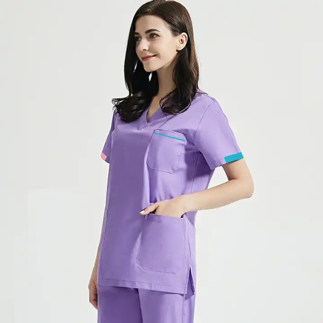 New Design Colorful Unisex Doctor Nursing Suit Medical Scrubs Set Uniform