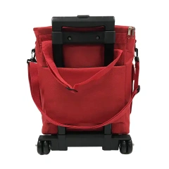 Wholesale 600D Polyester wheeled Shopping Trolley Bag Shopping Trolley