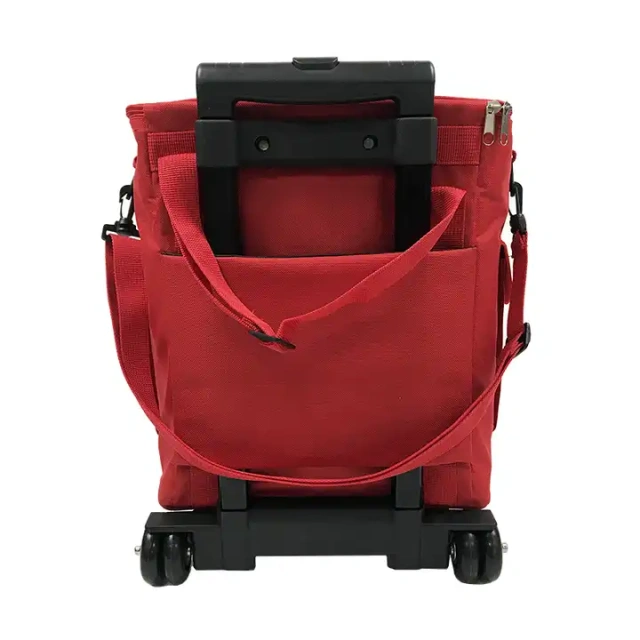 Wholesale 600D Polyester wheeled Shopping Trolley Bag Shopping Trolley