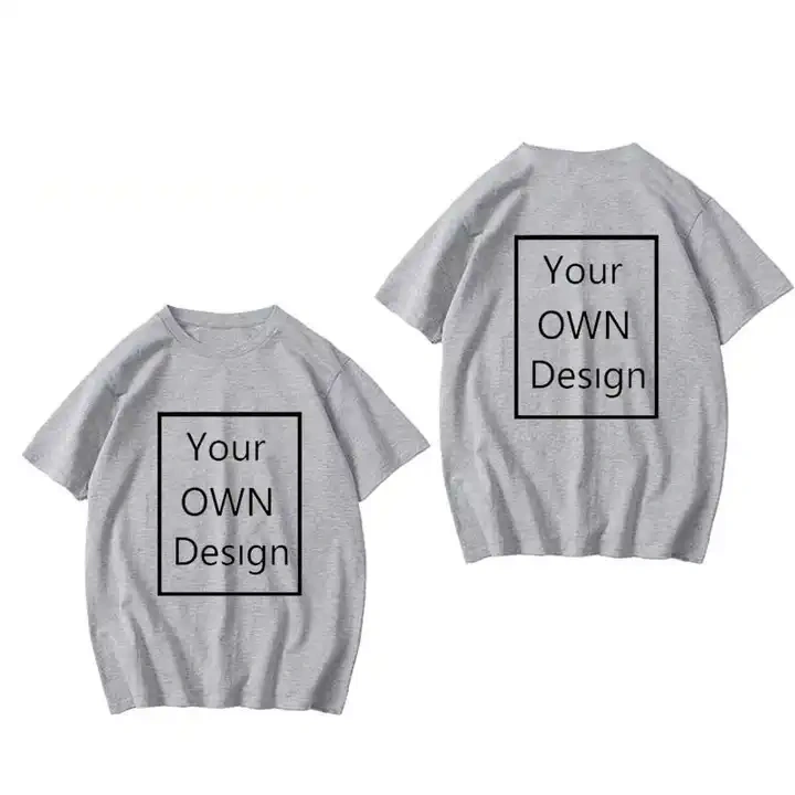 Your OWN Design Black Two Side Business Logo Picture Custom Tee Tshirt Men and Women DIY Cotton T shirt Casual T-shirt
