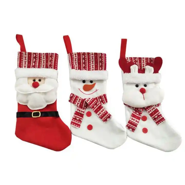 Santa Claus Snowman Merry Christmas Stockings 2023 Kids Gifts Socks XMAS Christmas Decorations Supplies Ornaments