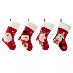 Santa Claus Snowman Merry Christmas Stockings 2023 Kids Gifts Socks XMAS Christmas Decorations Supplies Ornaments