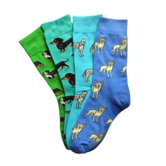 Wholesale apparel accessories custom logo art fancy design women slouch socks