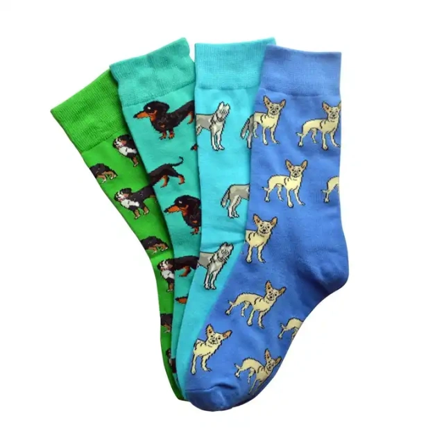 Wholesale apparel accessories custom logo art fancy design women slouch socks