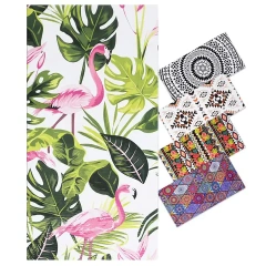 Manufacturers promotional digital printed pattern beach towel quick drying sports towel custom logo