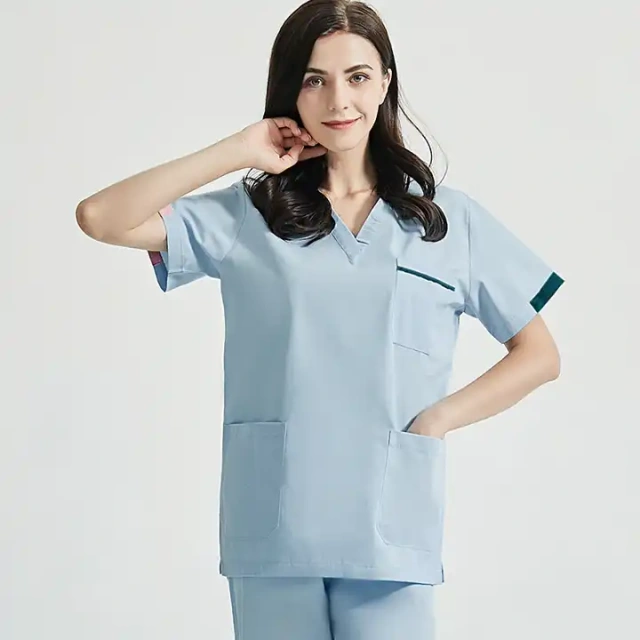 New Design Colorful Unisex Doctor Nursing Suit Medical Scrubs Set Uniform