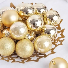 Decorating Christmas Balls Plastic Christmas Silver/Gold/Red Ball navidad Tree Ornaments