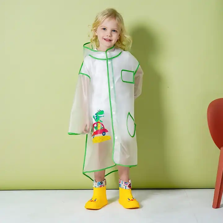 Wholesale waterproof cute design colorful children reusable raincoat and poncho