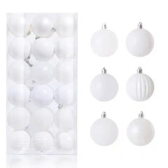 Decorating Christmas Balls Plastic Christmas Silver/Gold/Red Ball navidad Tree Ornaments