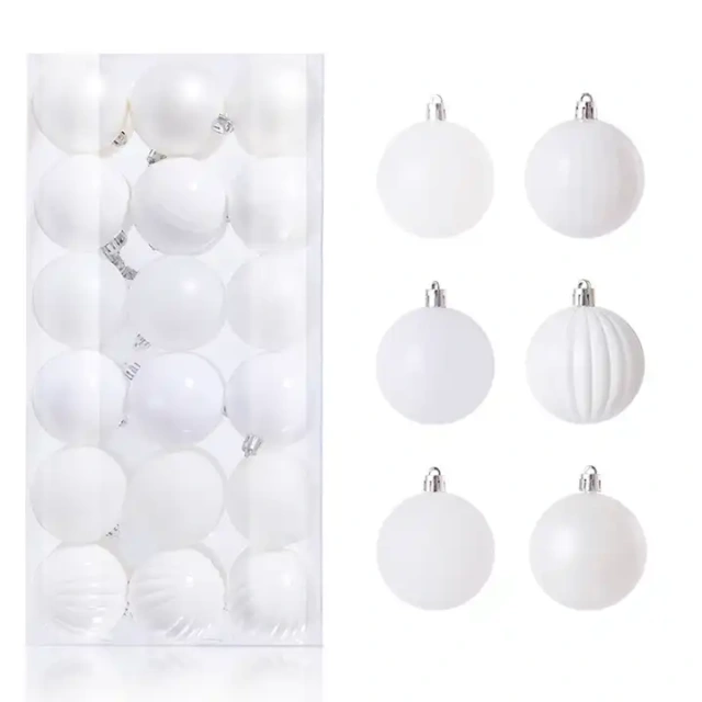 Decorating Christmas Balls Plastic Christmas Silver/Gold/Red Ball navidad Tree Ornaments