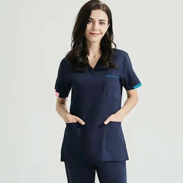 New Design Colorful Unisex Doctor Nursing Suit Medical Scrubs Set Uniform
