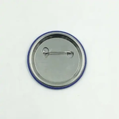 Branded logo print tin pin badge 5cm tin badge wholesale custom pin button badges