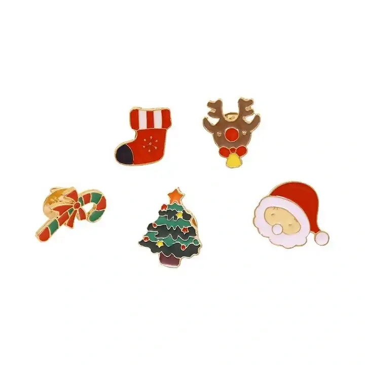 custom enamel pin manufacturer custom cute christmas reindeer pastel colors cartoon hard wholesale enamel pin 2023