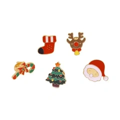 custom enamel pin manufacturer custom cute christmas reindeer pastel colors cartoon hard wholesale enamel pin 2023