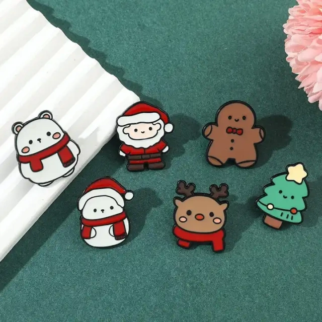 custom enamel pin manufacturer custom cute christmas reindeer pastel colors cartoon hard wholesale enamel pin 2023