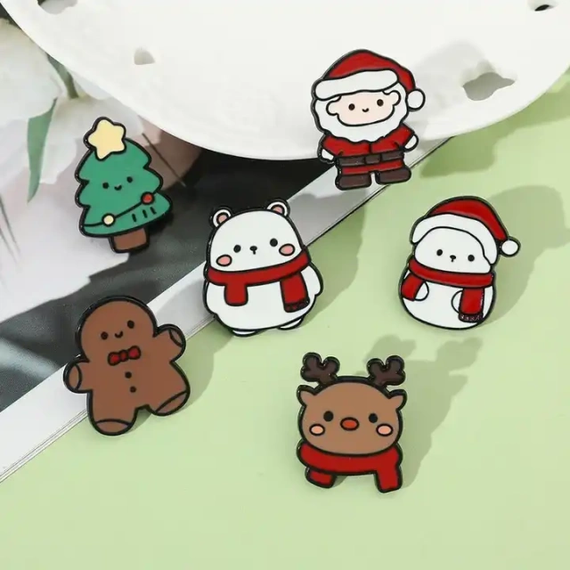 custom enamel pin manufacturer custom cute christmas reindeer pastel colors cartoon hard wholesale enamel pin 2023