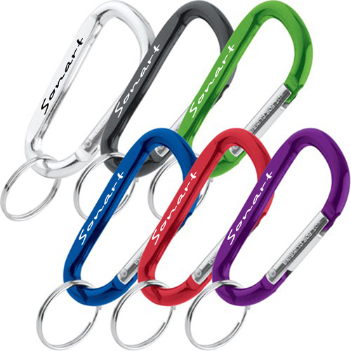 Aluminum Carabiner With Split Key Ring