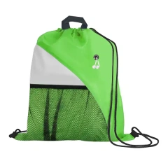 Drawcord Mesh Pocket Drawstring Bag
